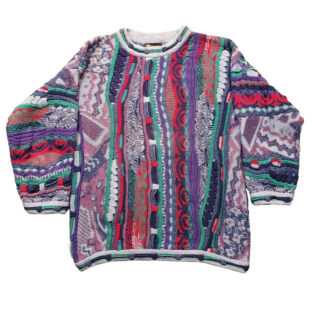 Tundra Multicolor Patterned Turtleneck Sweater - Purple, Red, Green, Blue - Picture 4 of 13